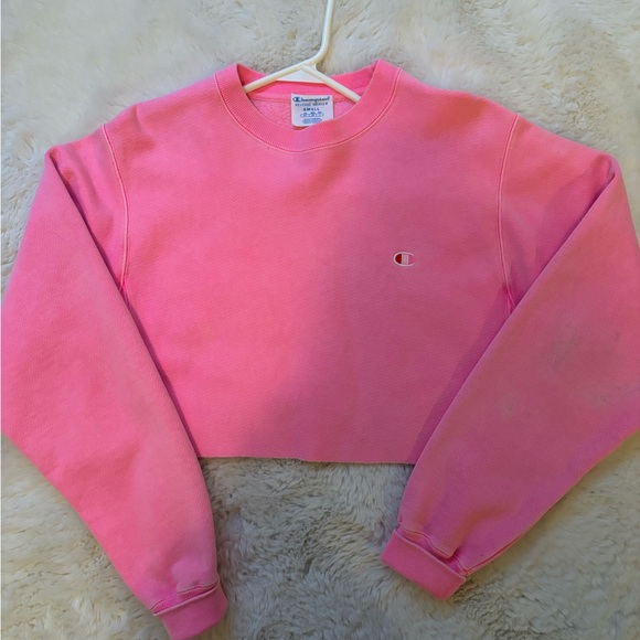 Pink Champion Cropped Crew - Picture 1 of 5